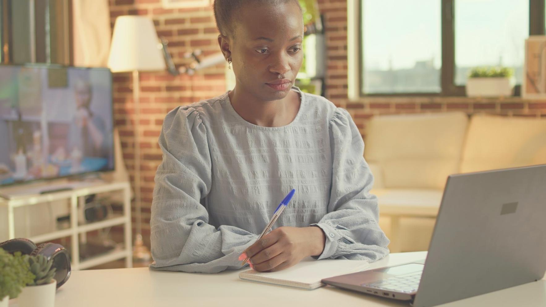 Financial analysis workspace with budget reports and planning documents